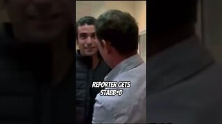 REPORTER GETS STABBED LIVE