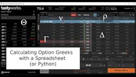 Calculating Option Greeks Using a Spreadsheet (or Python)