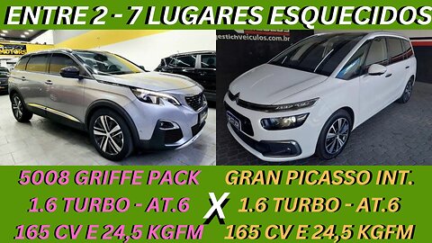 ENTRE 2 CARROS - PEUGEOT 5008 X CITROËN C4 GRAN PICASSO - 7 LUGARES, SEMI-NOVOS MELHORES QUE A SPIN