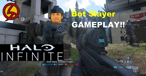 Extra Gameplay Halo Infinite 1st Beta ODST Bot Slayer (Live Fire) | Solo Play