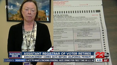 Assistant Registrar of Voters announces retirement five days before primary election