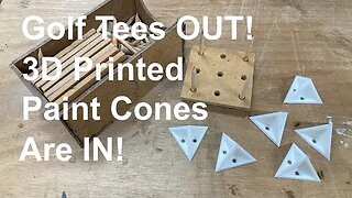 Golf Tees Holder OUT! 3D Printed Paint Cones IN