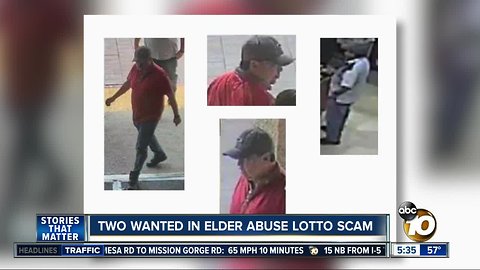 Two people wanted in elder abuse lotto scam