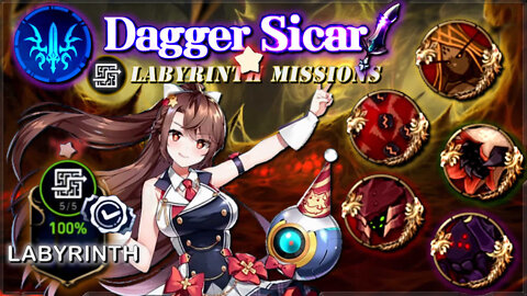 Epic Seven [Android] - Dagger Sicar / 100% Labyrinth Missions (Easy, Normal & Hard)