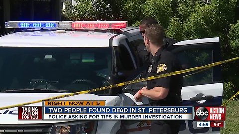 Police investigating double homicide of man and woman found dead in St. Petersburg alley