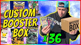 Opening A 36 Pack CUSTOM POKEMON BOOSTER BOX!!