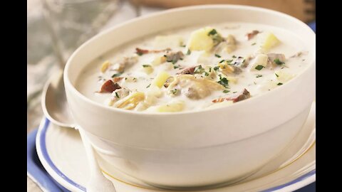 New England Creamy Clam Chowder Soup Recipe - Comfort Food