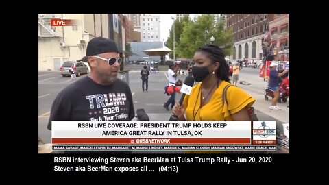 RSBN interviewing Steven aka BeerMan at Tulsa Trump Rally - Jun 20, 2020