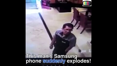 This man's Samsung phone suddenly explodes on him!