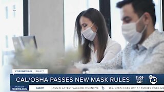 Cal OSHA passes new mask rules for vaccinated workers