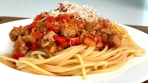 Healthy Turkey Spaghetti Bolognese - High Protein Low Calories