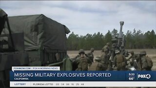 Explosives missing from military base