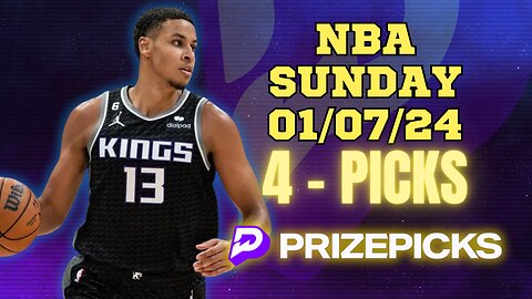 #PRIZEPICKS | BEST PICKS FOR #NBA SUNDAY | 01/07/24 | PROP BETS | #BESTBETS | #BASKETBALL | TODAY