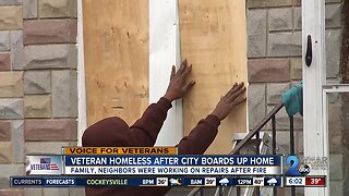 City deems home uninhabitable, leaving Baltimore veteran homeless