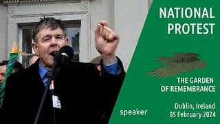 speaker -National Protest, Dublin , Ireland - 05 Feb 2024