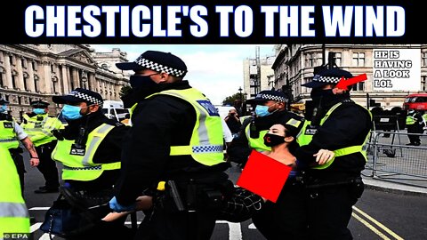 XR Get Their Chesticle's Out For Parlament & Deface Churchill's Statue Before Being Arrested