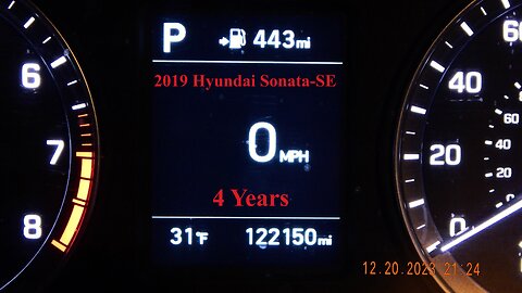 I’ve Had My 2019 Hyundai Sonata-SE For 4 Years – 12/25/2023