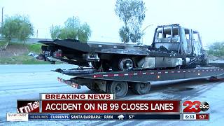 Big rig crash shuts down highway 99