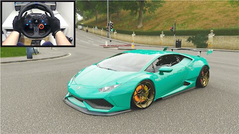 INSANE RACE - Lamborghini Huracan LP-610 - 4 Forza Horizon 4 - Logitech g29 gameplay HD