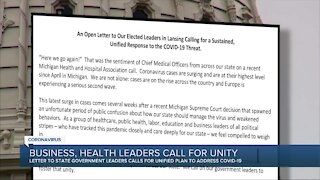 Executives from around Michigan call for political unity in fight against COVID-19