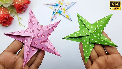 How to Make Paper Star Step by Step | Origami Star Making | Easy Paper Crafts