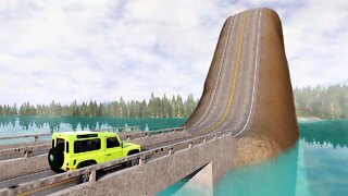 Cars vs Giant Bridge Bulge ▶️ BeamNG Drive