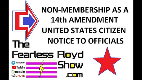 Notice to Gov't Bodies of Declaration of Non-Membership as a U.S. Constitution 14th Amend. Citizen.