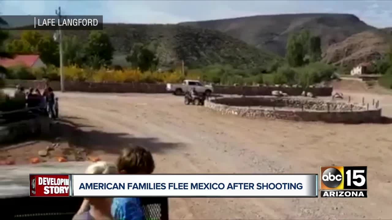 Families leaving after Mexico violence arrive in Arizona