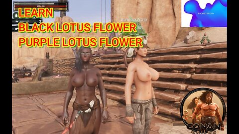 Conan Exiles Learn Black & Purple Lotus Flowers location Busty Boobs #Boosteroid #conanexiles