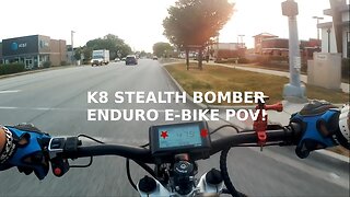 K8 STEALTH BOMBER ENDURO EBIKE : CHICAGO STREETS ARE TIGHT : 48MPH RIDE ALONG + COPS! (DRAGONTOUCH)