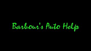 Welcome to Barbour's Auto Help!