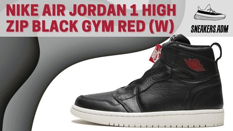 Nike Air Jordan 1 Retro High Zip Black Gym Red Phantom (W) - AT0575-006 - @SneakersADM