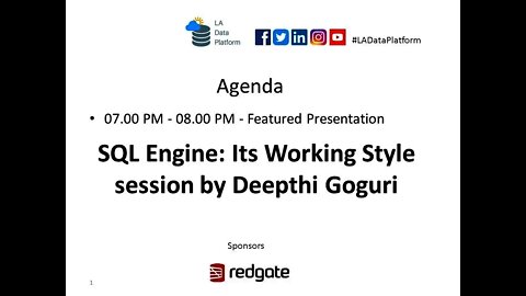 October 2020 - SQL Engine: Its Working Style by Deepthi Goguri (@dbanuggets)
