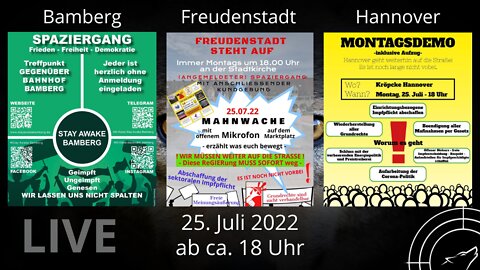 LIVE I Bamberg, Freudenstadt und Hannover am 25.07.2022