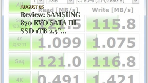 Review: SAMSUNG 870 EVO SATA III SSD 1TB 2.5” Internal Solid State Hard Drive, Upgrade PC or La...