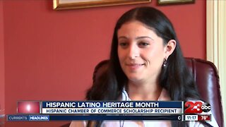 Hispanic Chamber of Commerce scholarship recipient