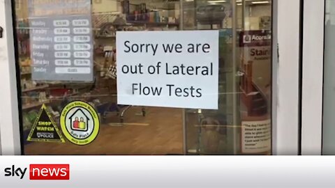 NHS website runs out of lateral flow tests