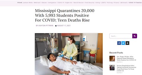 Mississippi Quarantines 20,000 With 5,993 Students Testing Positive