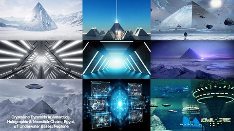 Crystalline Pyramids, Antarctica, Holographic/Neurolink Chairs, Egypt, ET Underwater Bases, Neptune