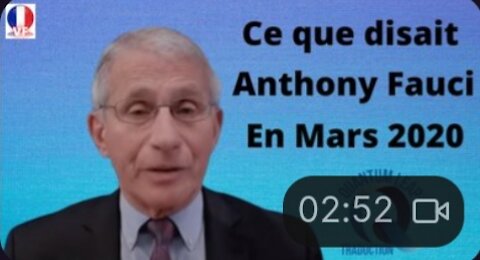 ÉCOUTONS ANTHONY FAUCI EN MARS 2020 - INTERNET A DE LA MÉMOIRE