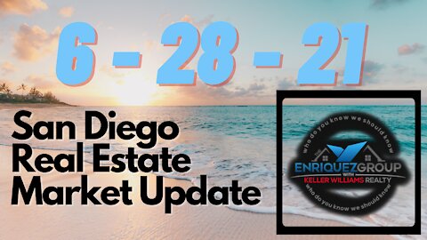 San Diego Real Estate - 10 Minute Market Update - 6 - 28 -21 #Monday #SanDiego #KW