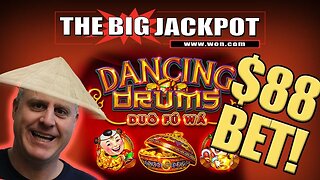 🥁 $88 DOLLAR BET! ✦ HUGE WIN$ on Dancing Drums! 🥁 | Raja Slots