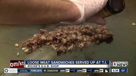 Richie's S.U.B. Shop serves up loose meat sandwich