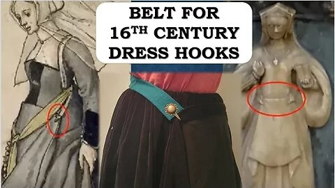 I Made a Belt for my Dress Hooks | 16th Century Skirt