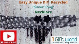Make Easy DIY Unique 'Silver Song' Necklace with Recycled Materials