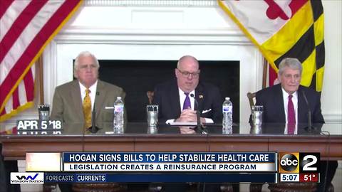 Governor Larry Hogan signs bills to help stabilize health care