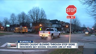 Cars "blow right though" stop signs putting student safety at risk