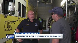 Firefighter's car stolen