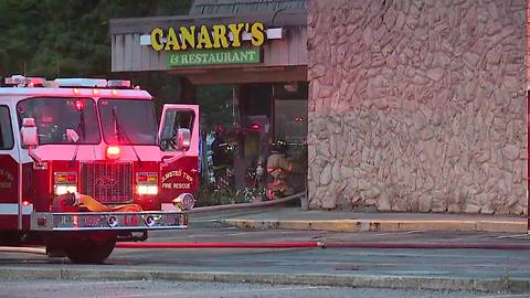 Fire breaks out at Canary's Family Restaurant in North Olmsted causing extensive damage