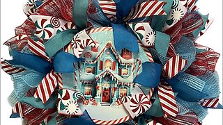 Turquoise and Red Deco Mesh Wreath |Hard Working Mom |How to